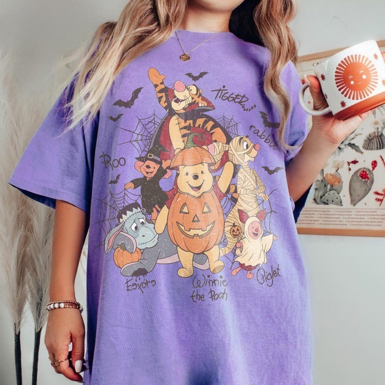 Vintage Halloween Pooh Spooky Season Shirt