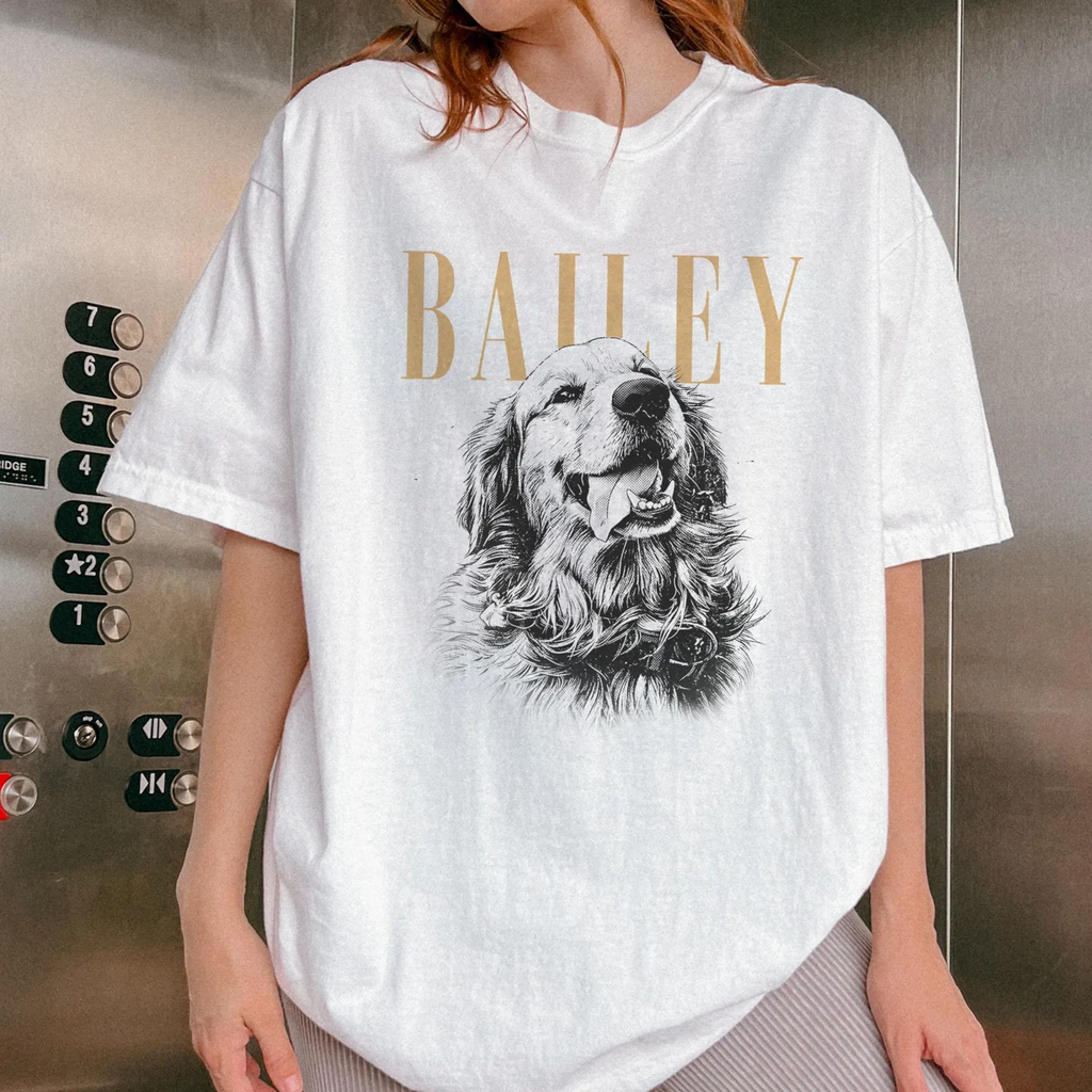 Custom Pet Photo And Name Shirt