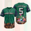 Custom Block Game Birthday Level Up Jersey Shirt