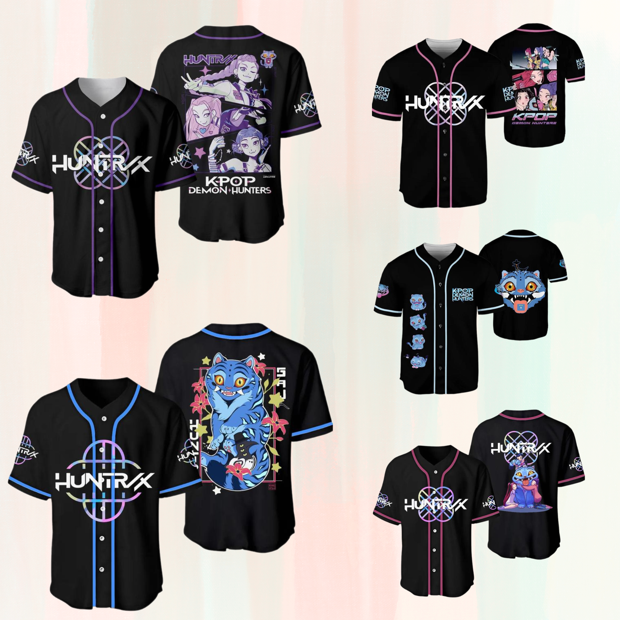 Custom Demon Hunters Baseball Jersey Shirt
