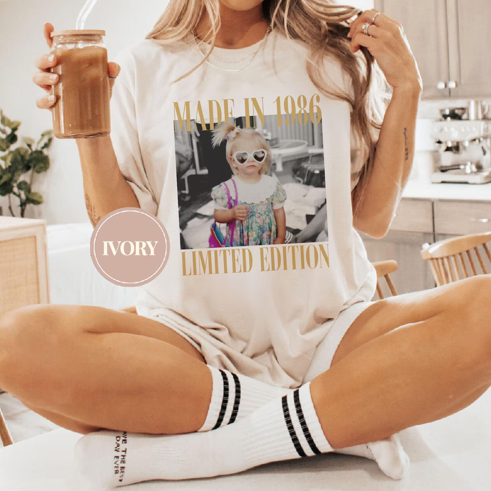 Personalized Vintage Photo And Year Birthday Shirt