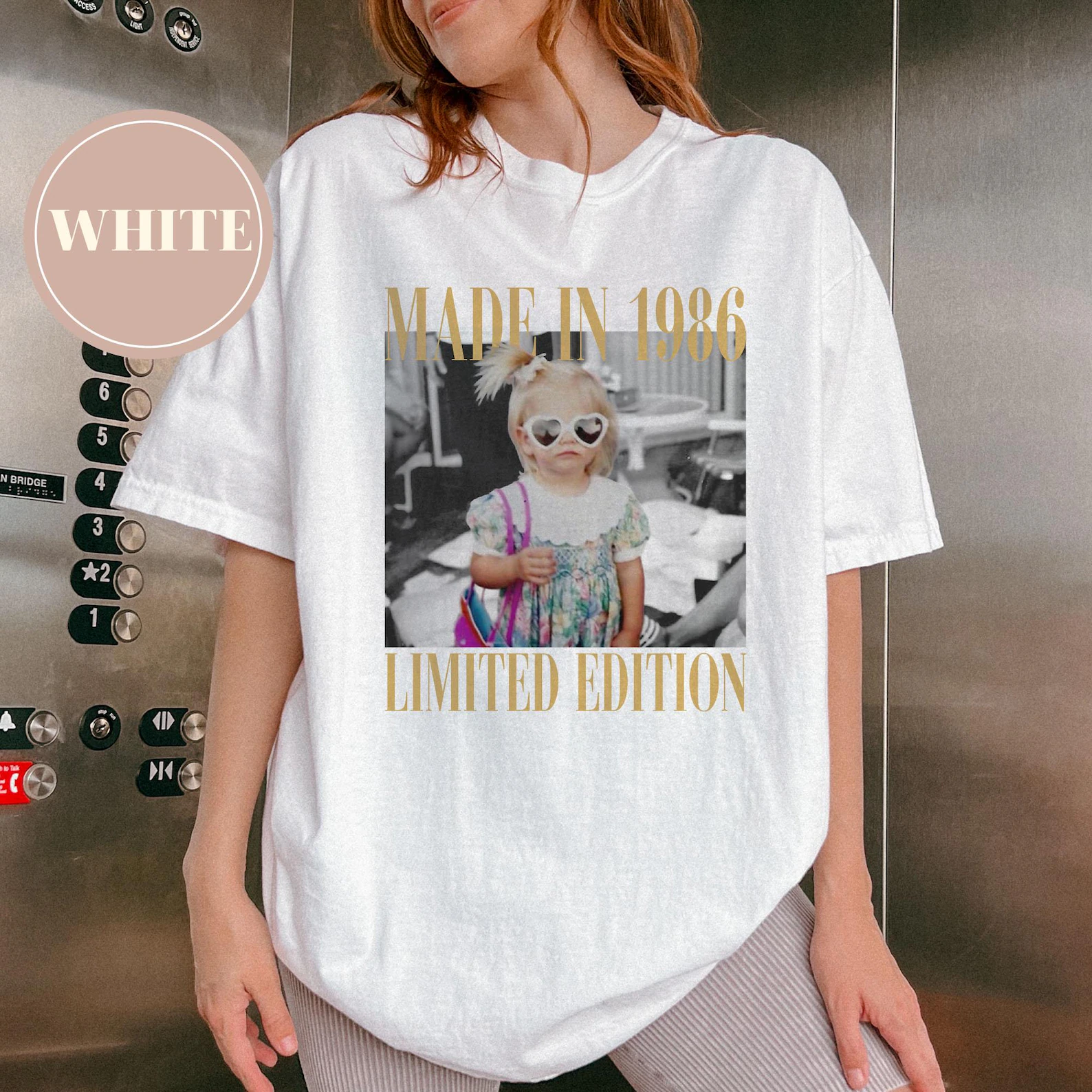 Personalized Vintage Photo And Year Birthday Shirt
