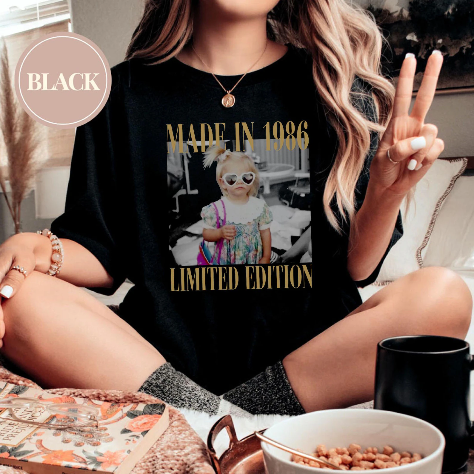 Personalized Vintage Photo And Year Birthday Shirt