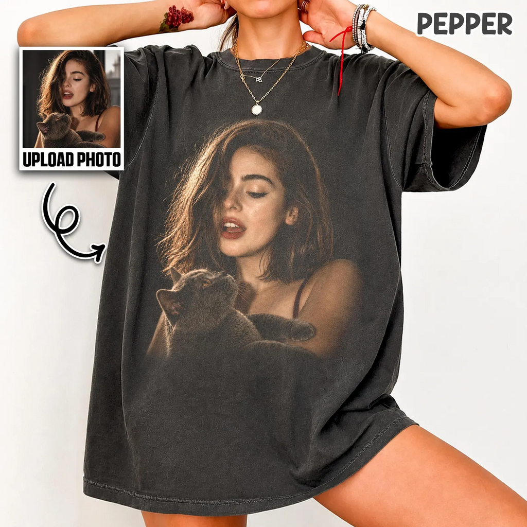 Personalized Vintage Photo Shirt, Custom Your Picture Tee