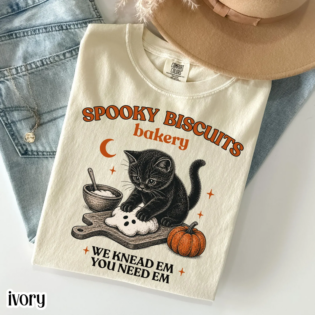 Kitty Biscuits Spooky Season Halloween Shirt