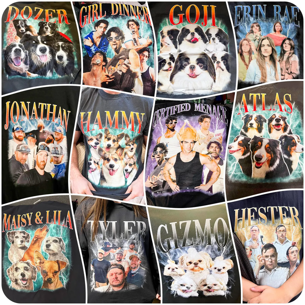 Custom Bootleg Picture Shirt, Personalized Photo Collage Tee