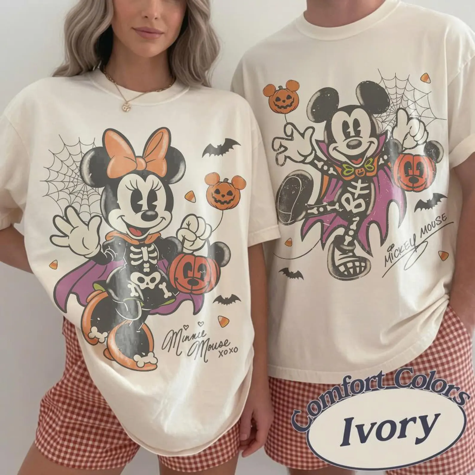 Retro Mousy Halloween Couple Matching Shirt