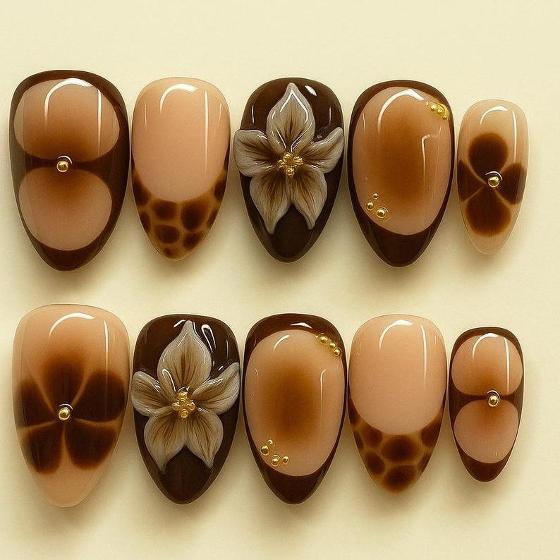 Elegant Fall Press On Nails