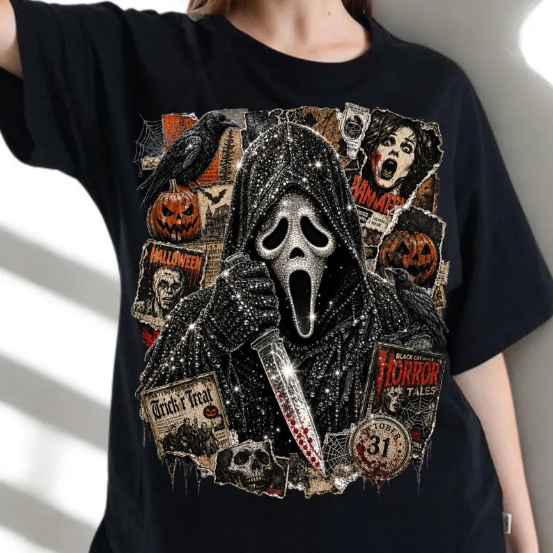 Halloween Scary Mask Horror Vintage Shirt