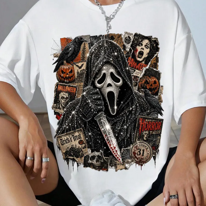 Halloween Scary Mask Horror Vintage Shirt