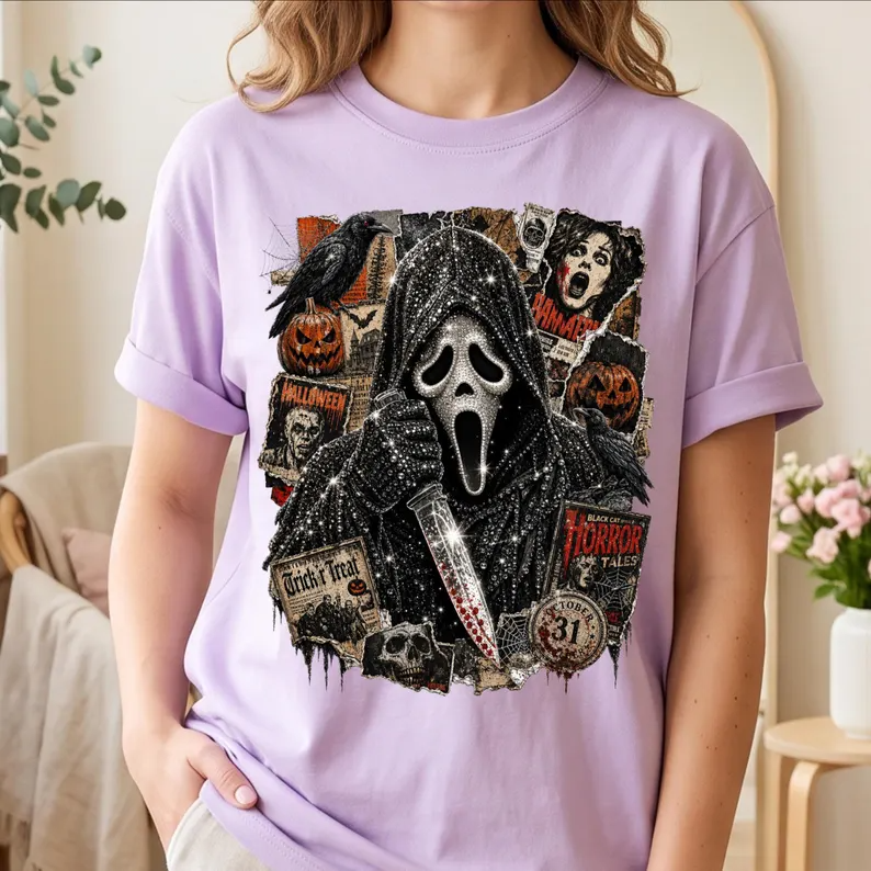 Halloween Scary Mask Horror Vintage Shirt