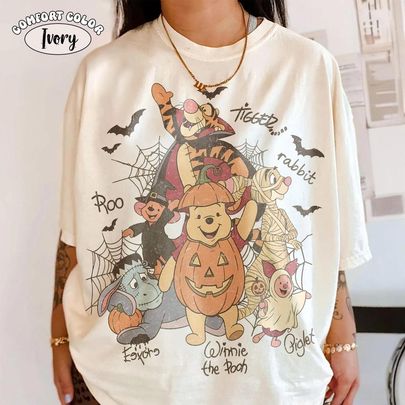 Vintage Halloween Pooh Spooky Season Shirt