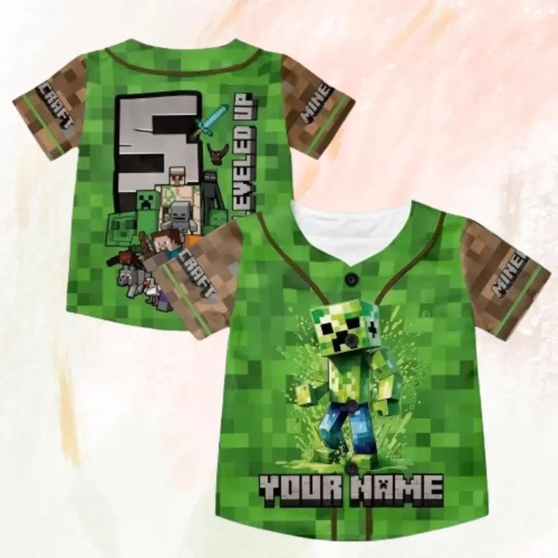 Personalized Block Game Birthday Jersey Shirt