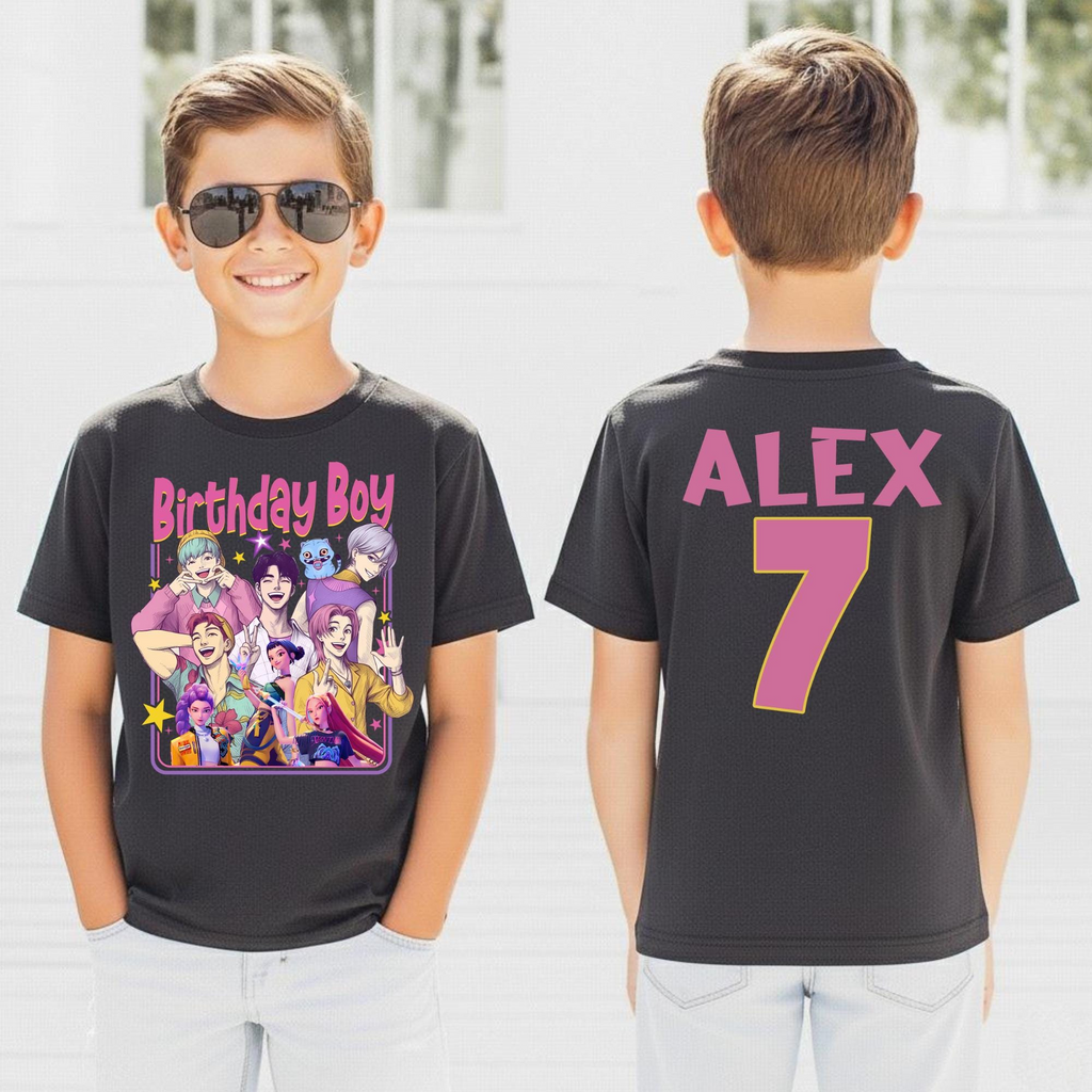 Personalized Birthday Boy Band Youth Shirt