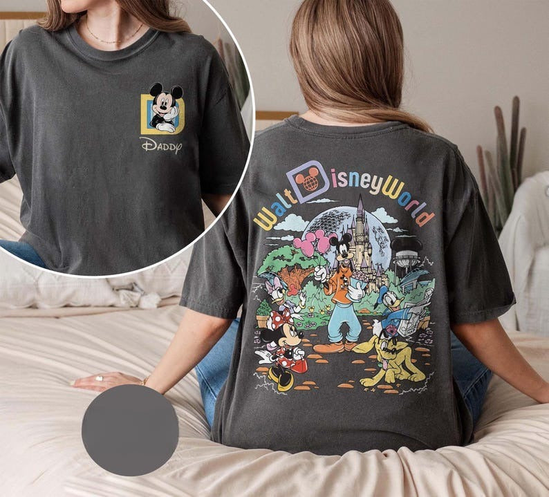 Custom 2-Sided Cartoon Mickey Minnie Family Vacation Shirts